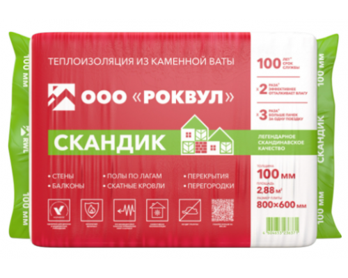				  	Утеплитель Лайт баттс скандик, ROCKWOOL	  		  